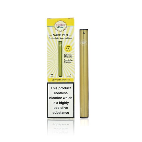 Dinner Lady Lemon Sherbets Ice Disposable Vape Pen 20Mg 1.5ml